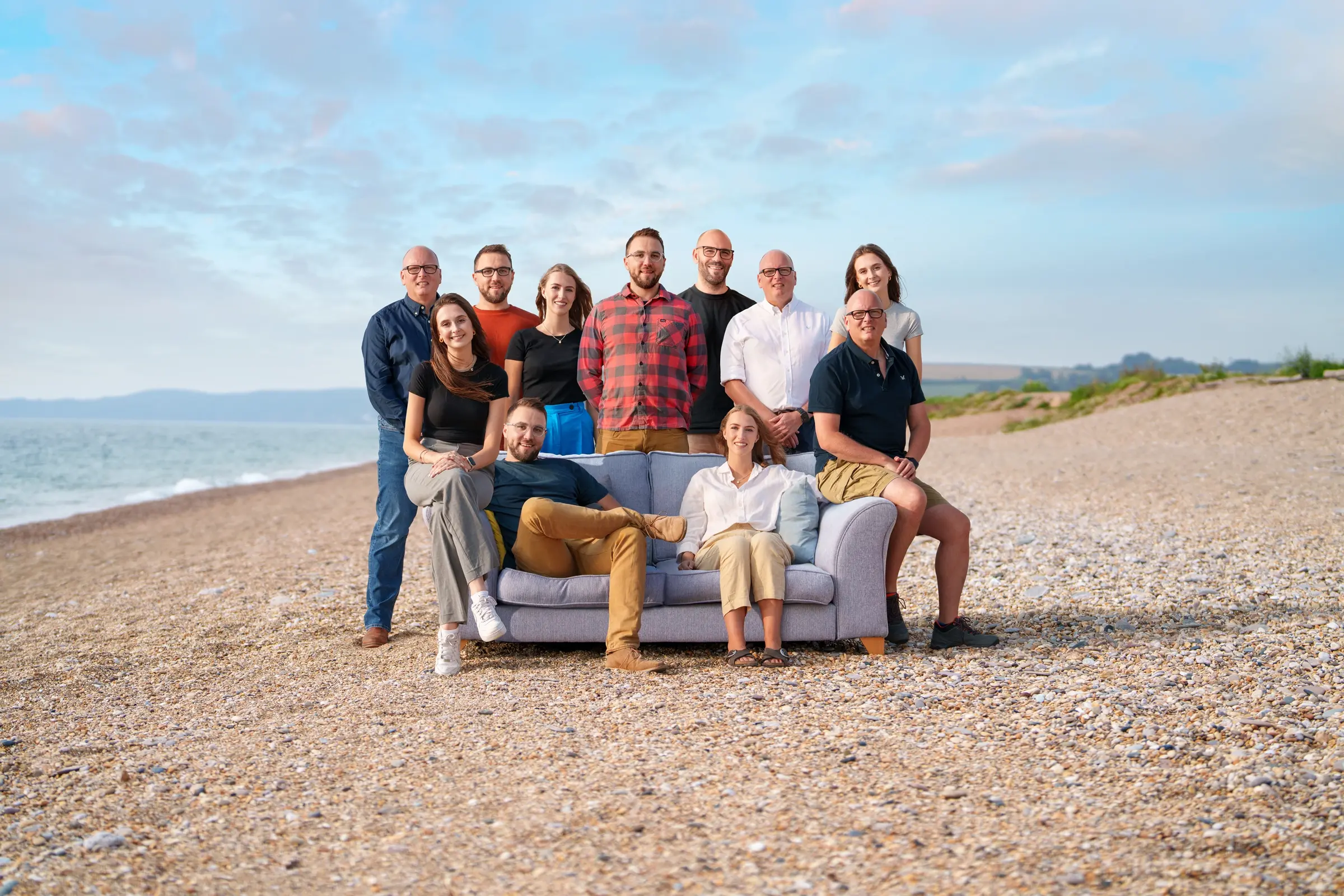 White Space Agency Team Beach On Slapton Sands Beach Devon