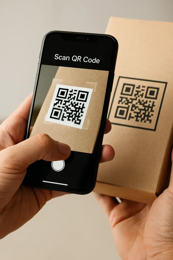 Packaging-design-scanning-QR-code-sustainable