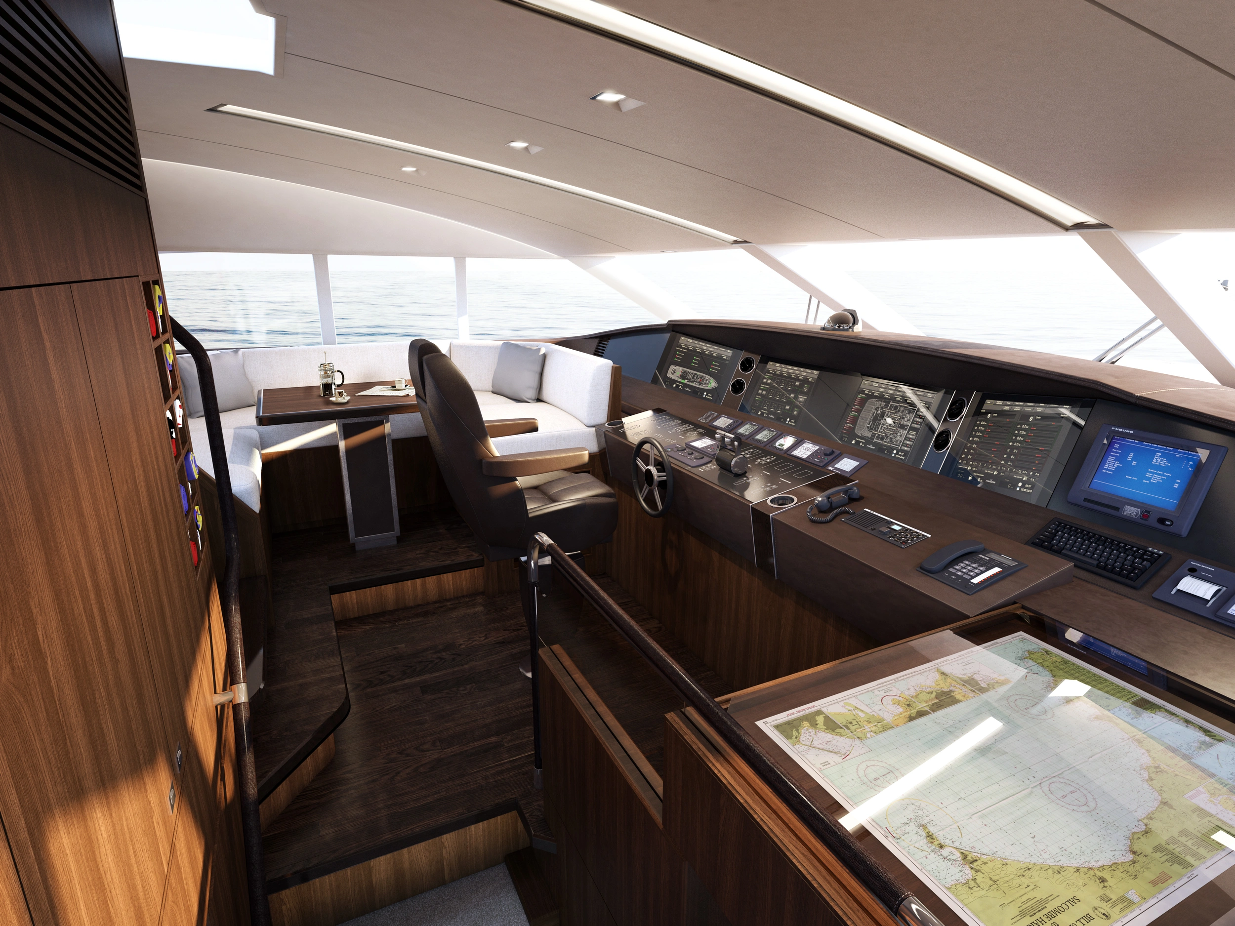 Princess Yachts 32M Cockpit CGI image