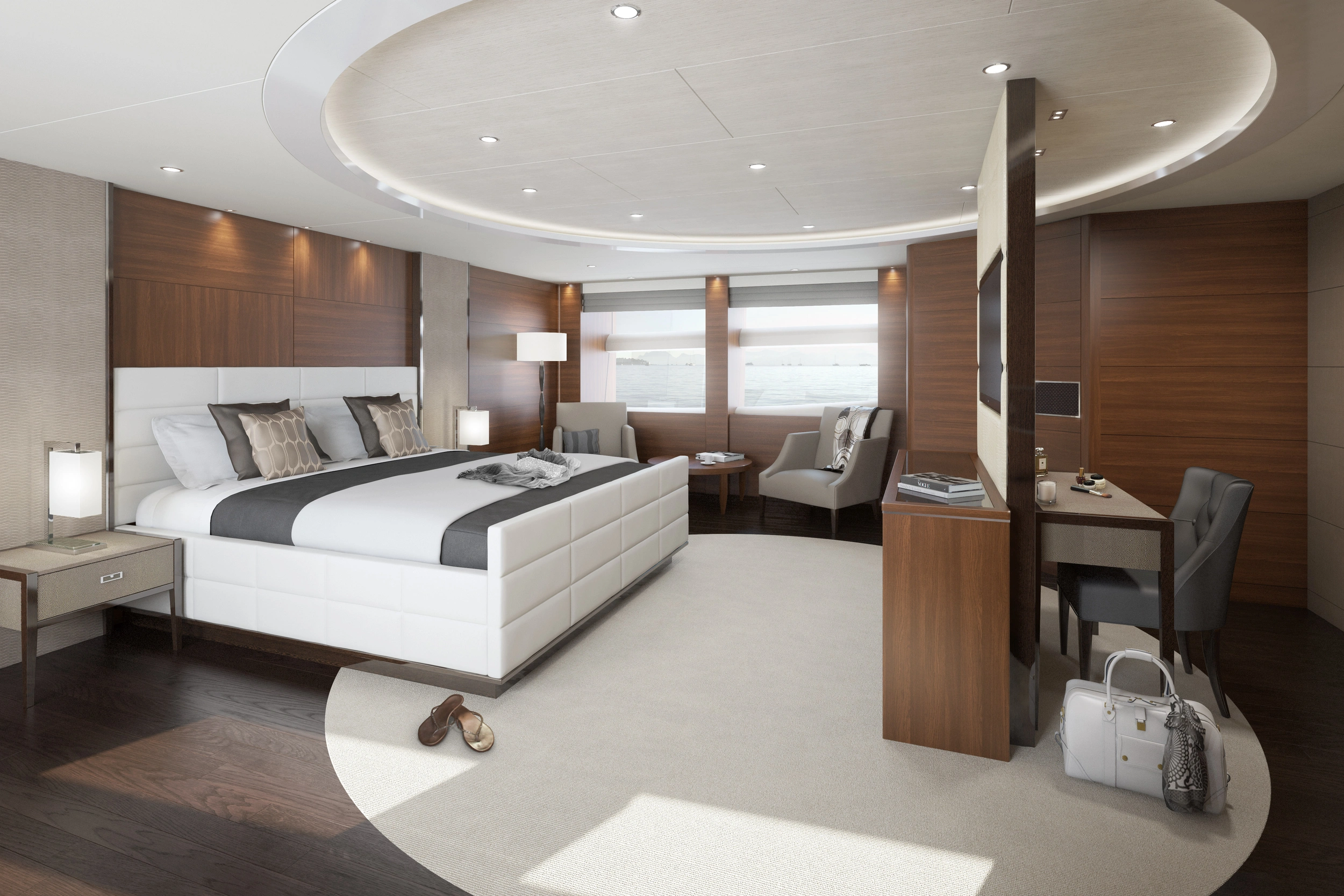 Princess Yachts 40M Owners Suite CGI image