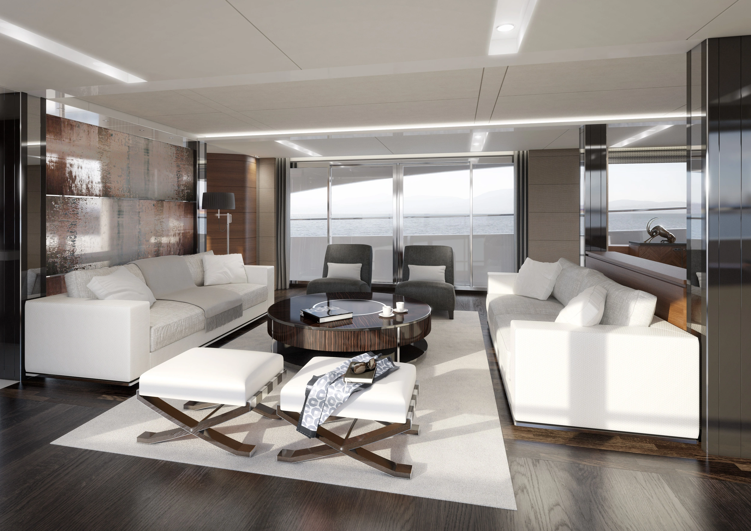 Princess Yachts 40M saloon CGI image