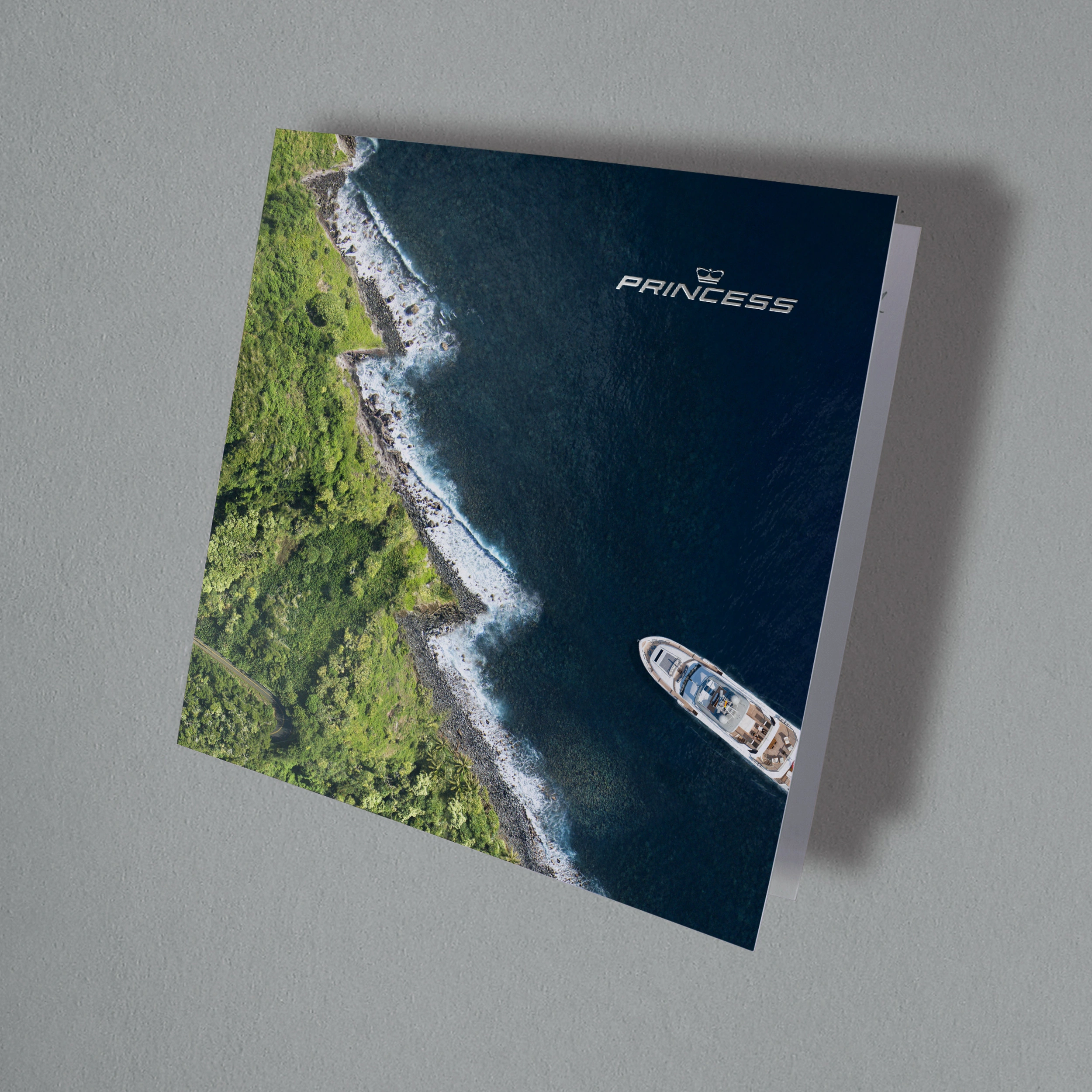 Princess Yachts International Christmas Card with emboss logo on gloss card