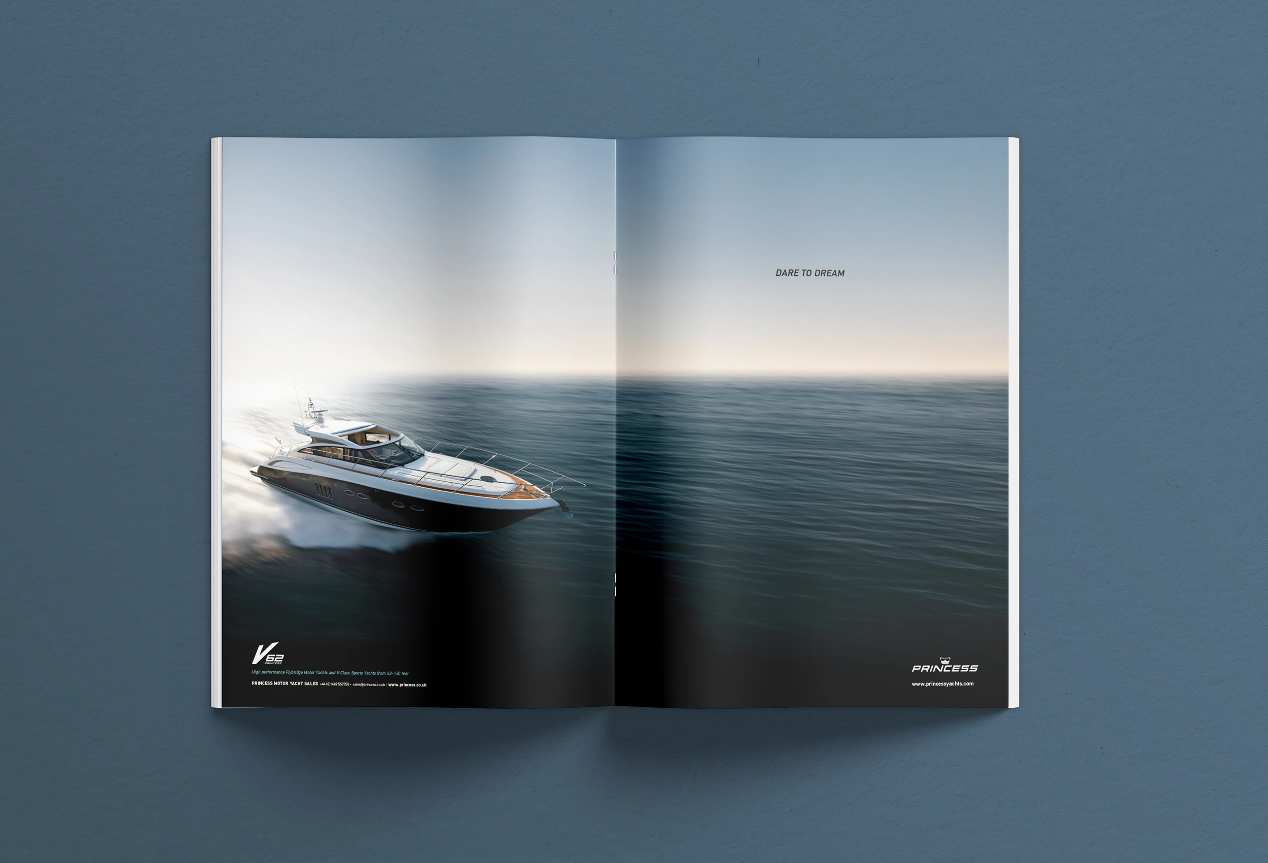 Princess Yachts International Double Page Spread Dare to Dream Advert