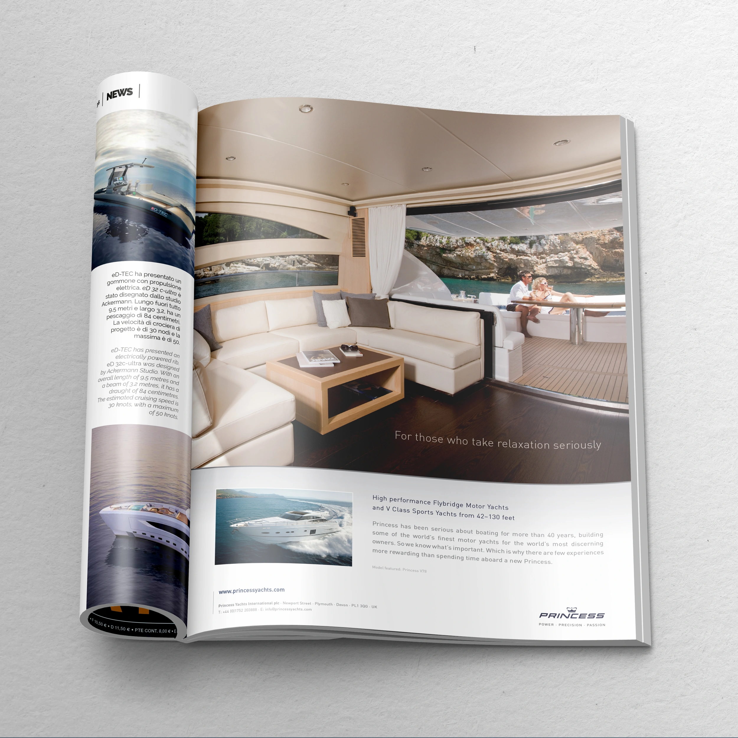 Princess Yachts International Single Page Spread - Lifestyle 12