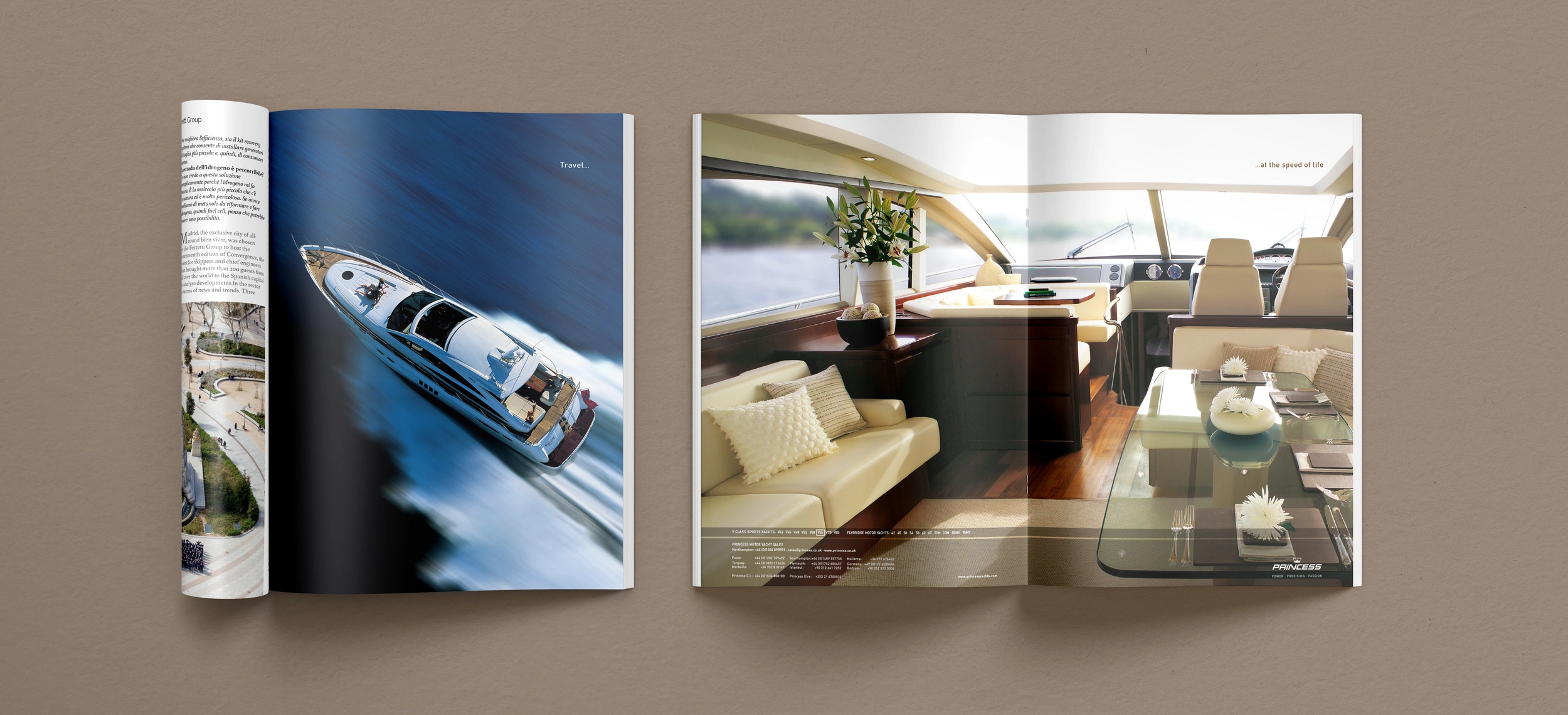 Princess Yachts International Triple Page Spread - V65