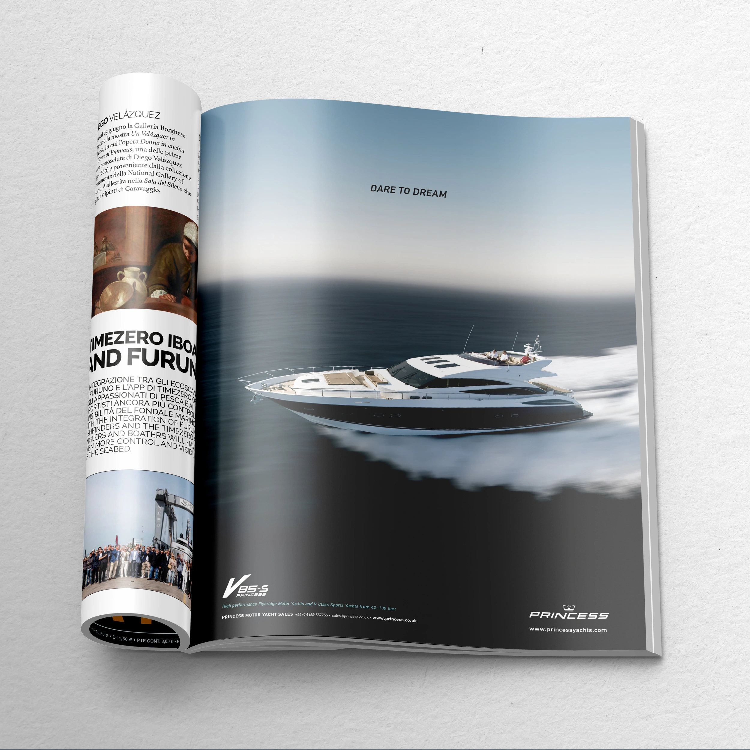 Princess Yachts International magazine advert V85-S