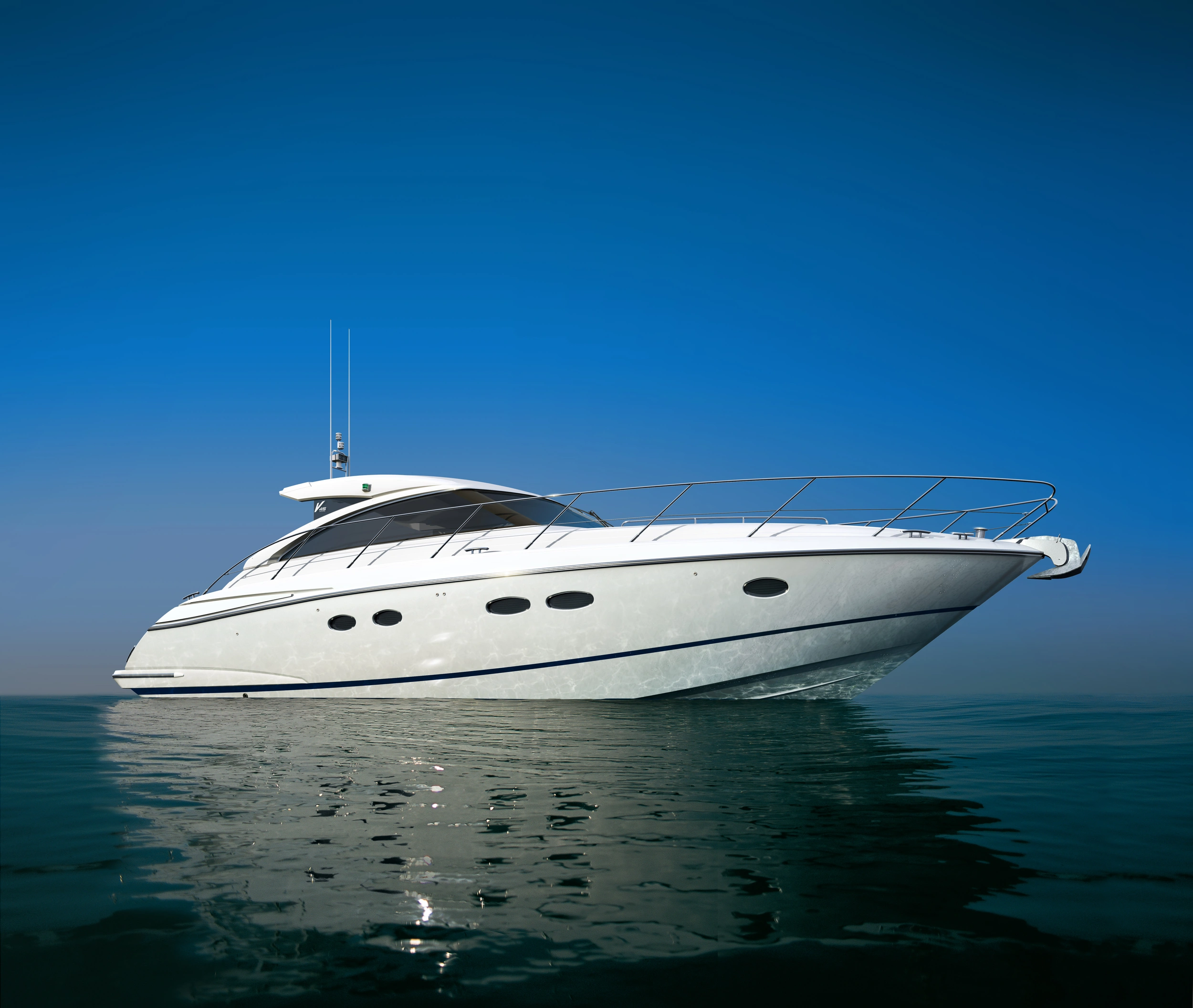 Princess Yachts V45 Profile CGI image